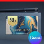10+ Sleek Marble Canva Business Card Templates