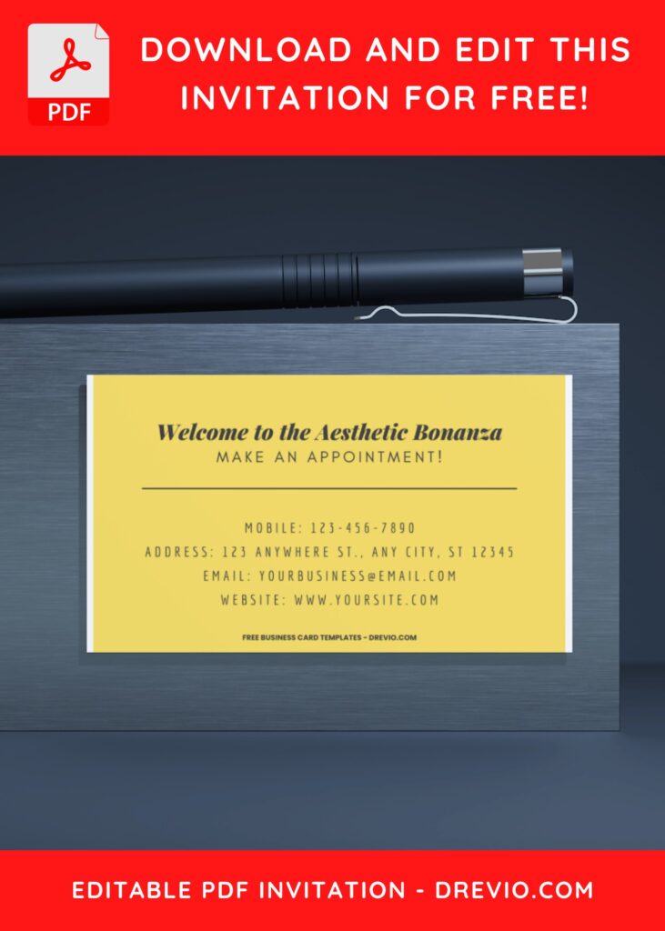 10 Typography & Y2K Style Canva Business Card Templates E