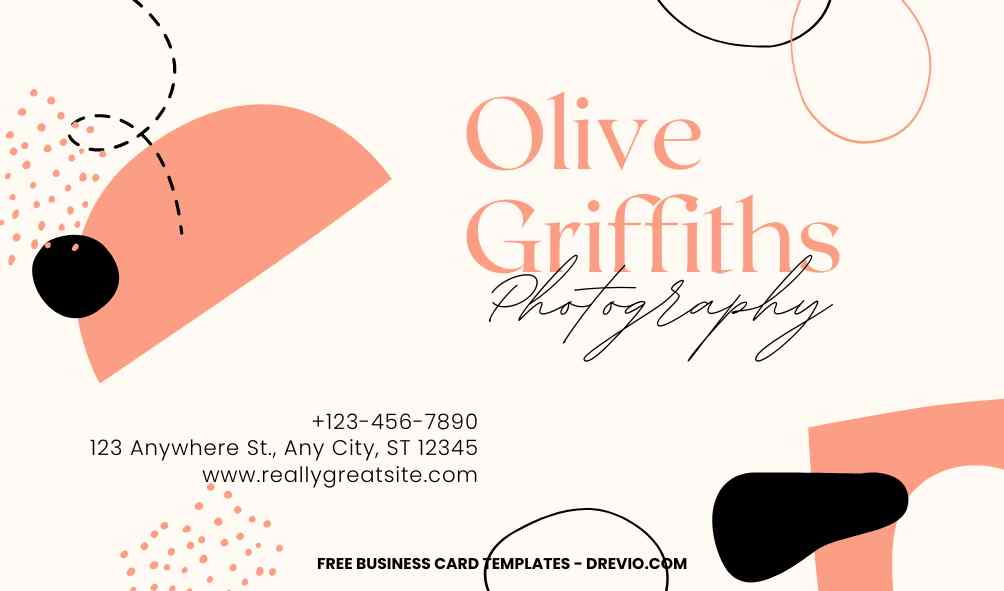 FREE Editable Abstract Art Business Card Template
