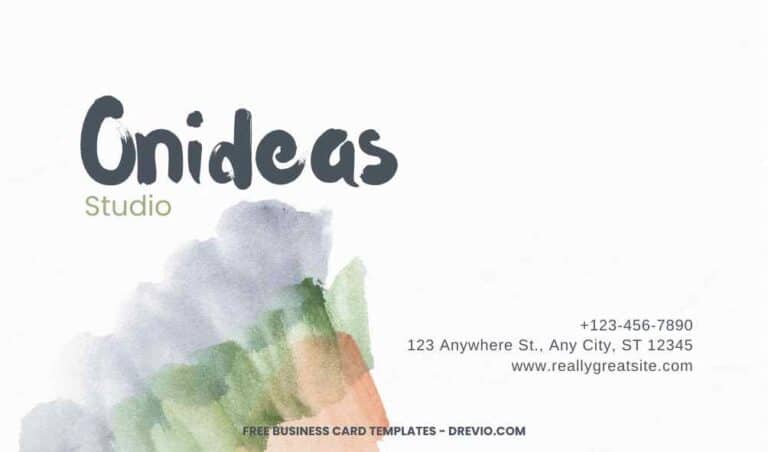 FREE Editable Abstract Brushstroke Business Card