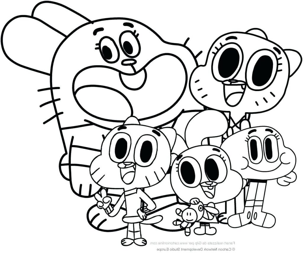 Amazing World of Gumball Coloring Page 