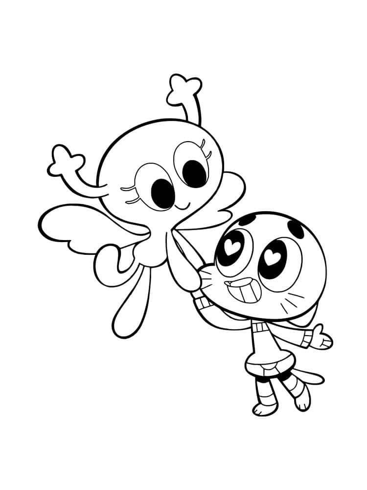 Amazing World of Gumball Coloring Page 