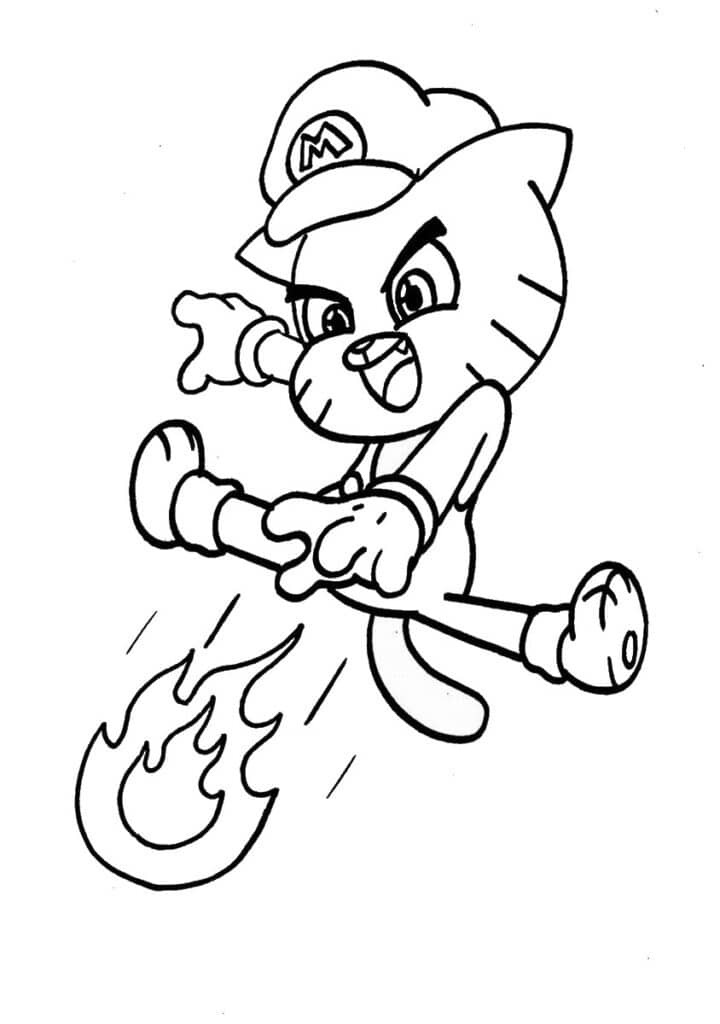 Amazing World of Gumball Coloring Page 