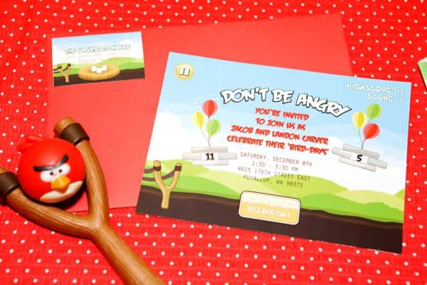Angry Birds Birthday Invitations