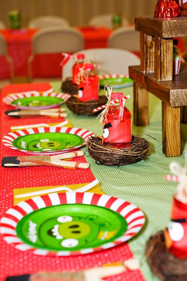 Angry Birds Birthday Table Setting