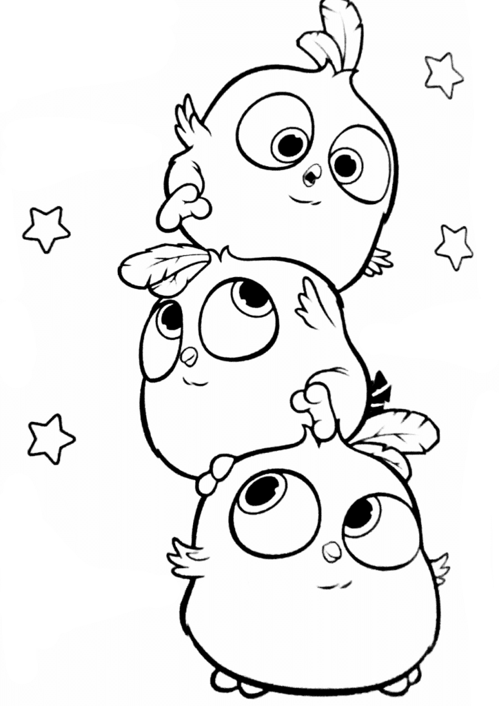 Angry Birds Coloring Page 