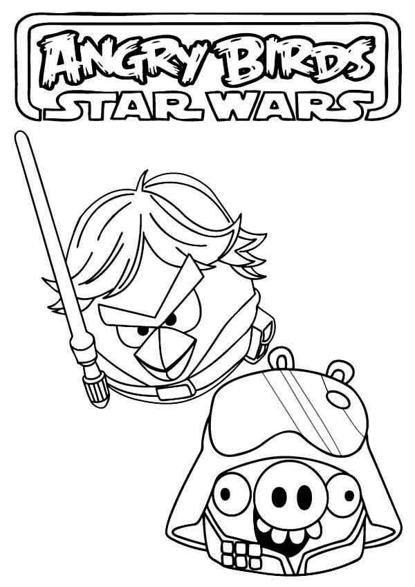 Angry Birds Coloring Page 