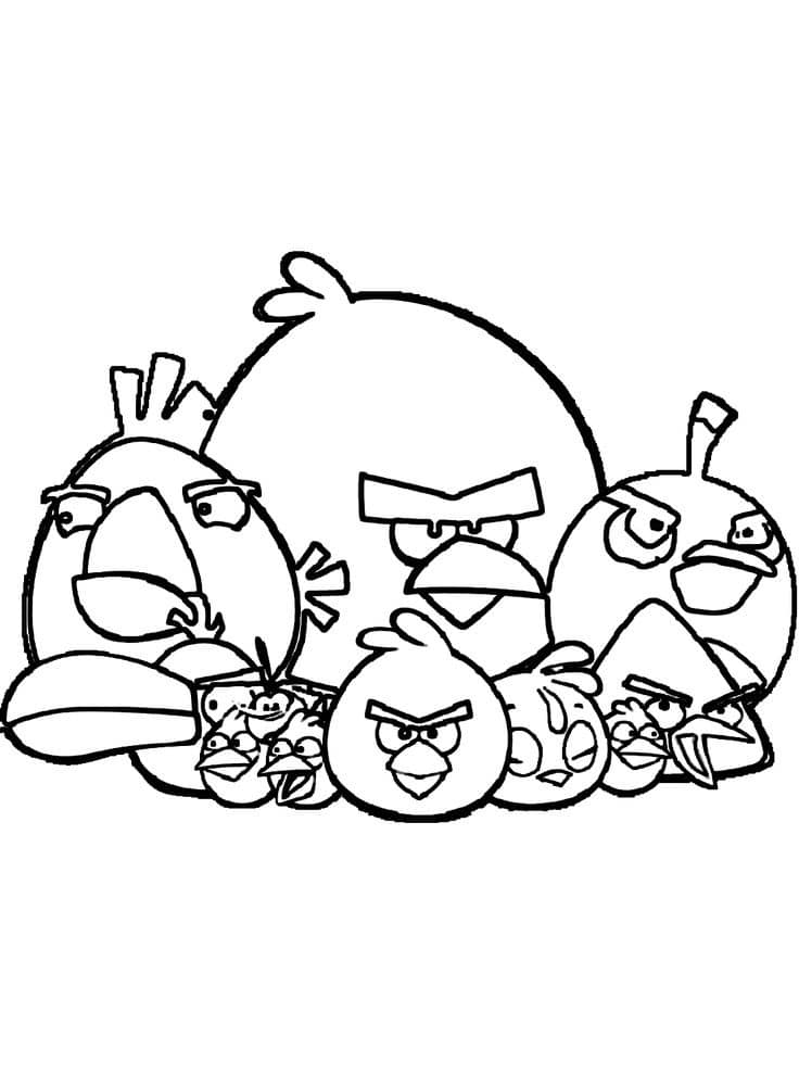 Angry Birds Coloring Page 