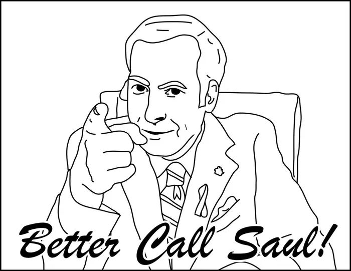 Better Call Saul Coloring Page 
