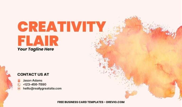 FREE Editable Black And Orange Business Card Design Template