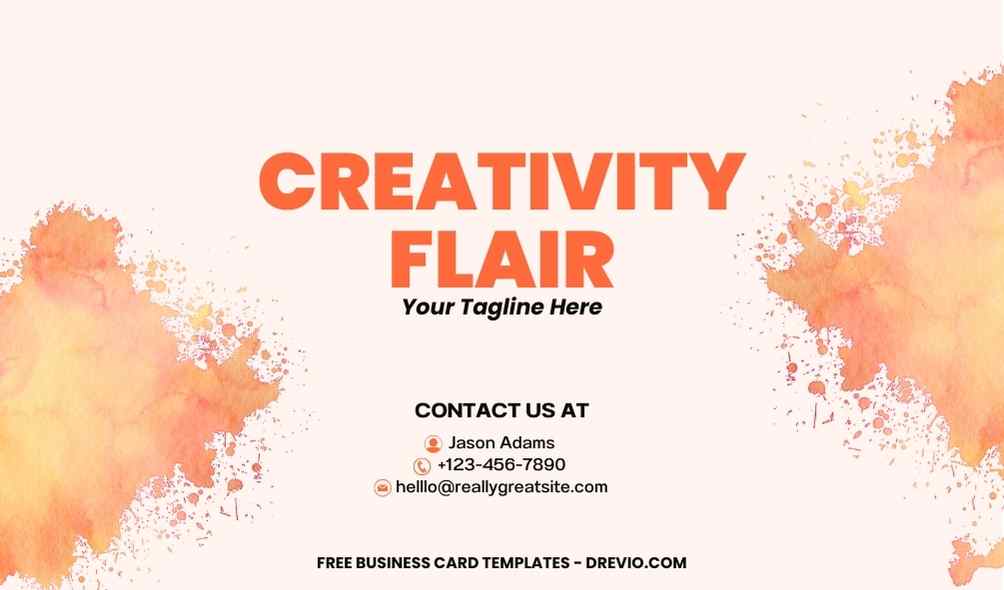FREE Editable Black And Orange Business Card Design Template