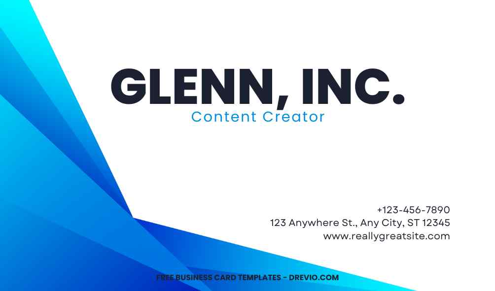 FREE Editable Blue Modern Business Card Professional Template