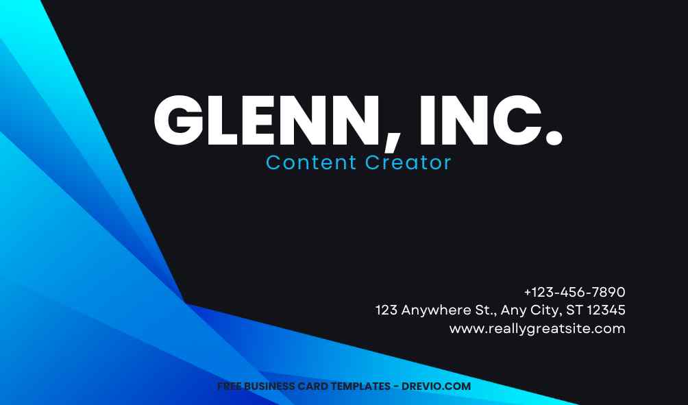 FREE Editable Blue Modern Business Card Professional Template