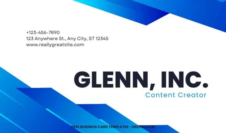 FREE Editable Blue Modern Business Card Professional Template