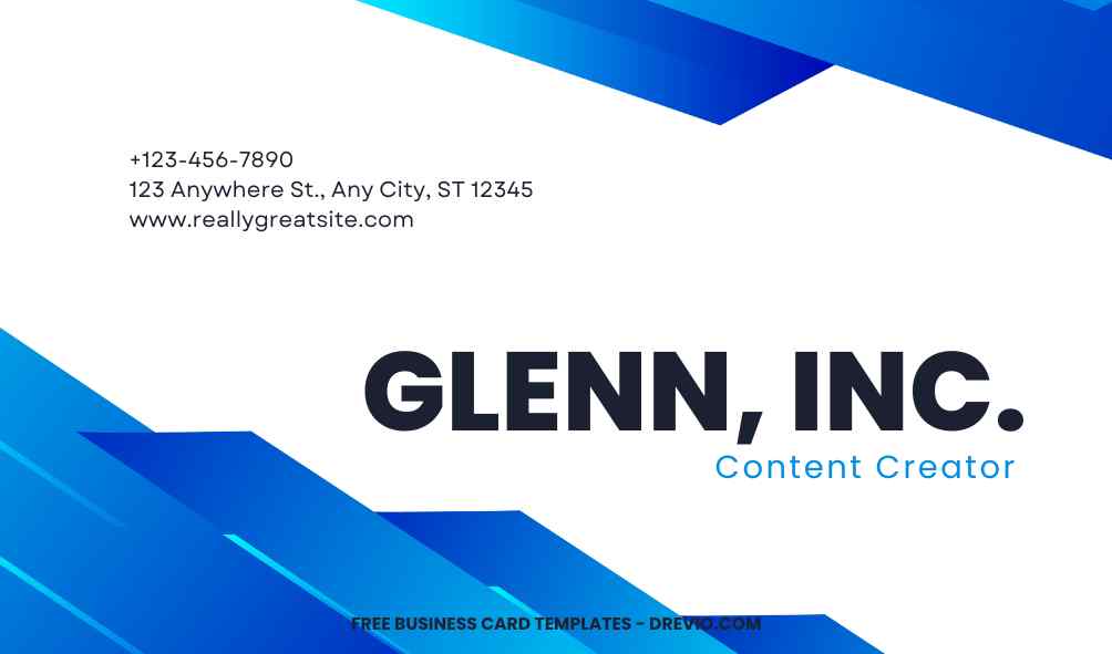 FREE Editable Blue Modern Business Card Professional Template