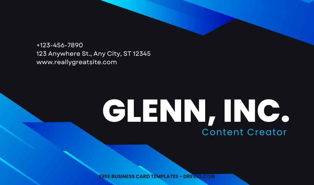 FREE Editable Blue Modern Business Card Professional Template