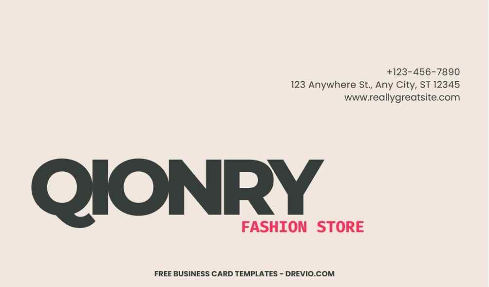 10 Bold Typography Business Card Template