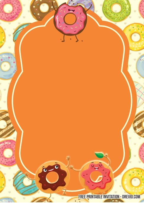 Donut Birthday Invitation