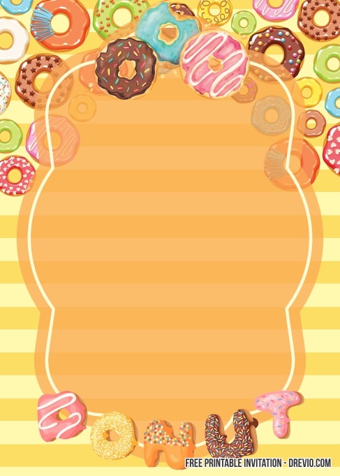 Donut Birthday Invitation