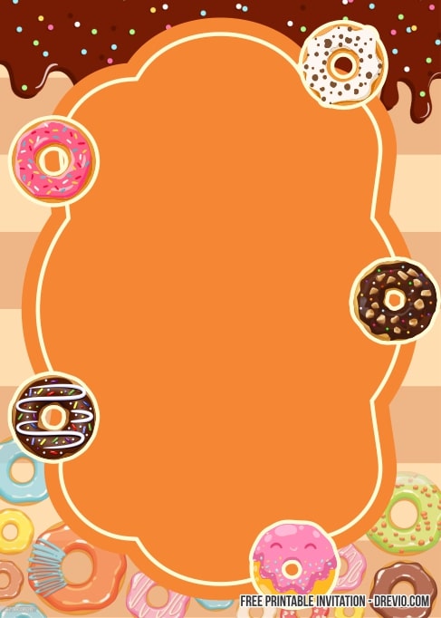 Donut Birthday Invitation