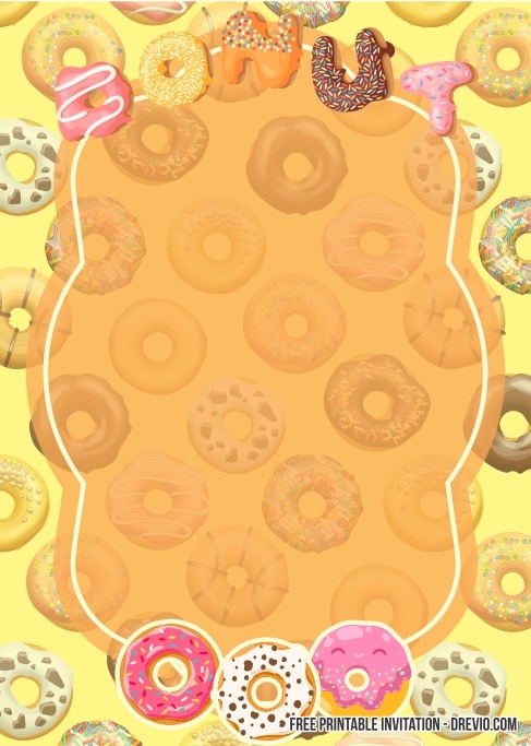 Donut Birthday Invitation
