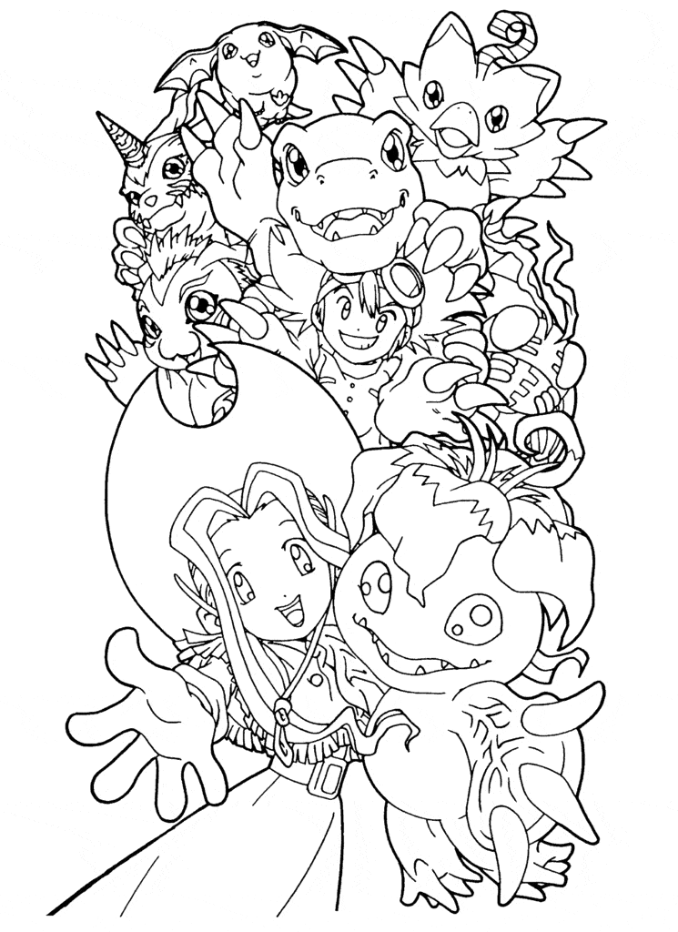 Digimon Coloring Pages 