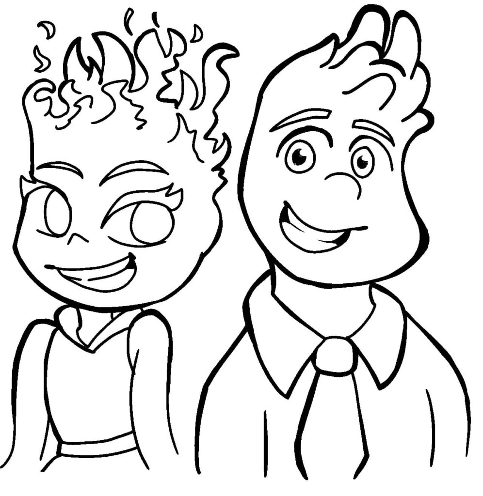 Disney Elemental Coloring Pages