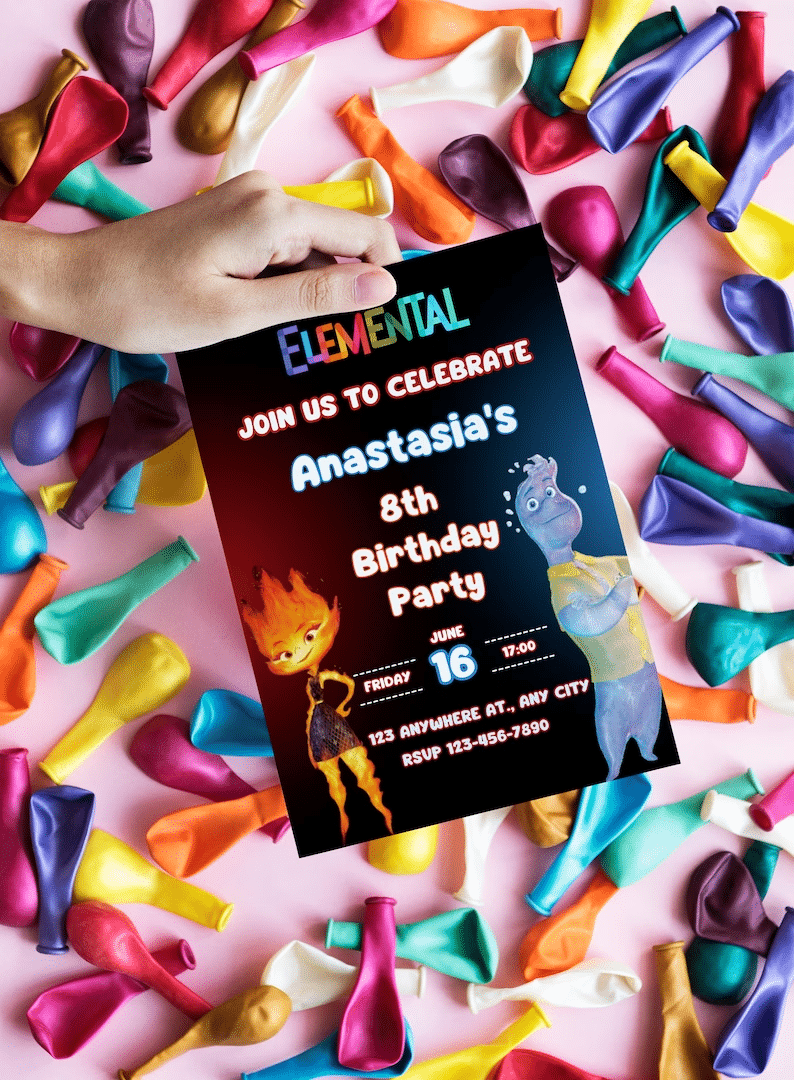 Disney Elemental Invitations