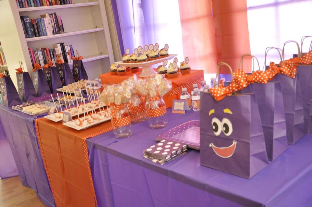 Dora Birthday Dessert Table