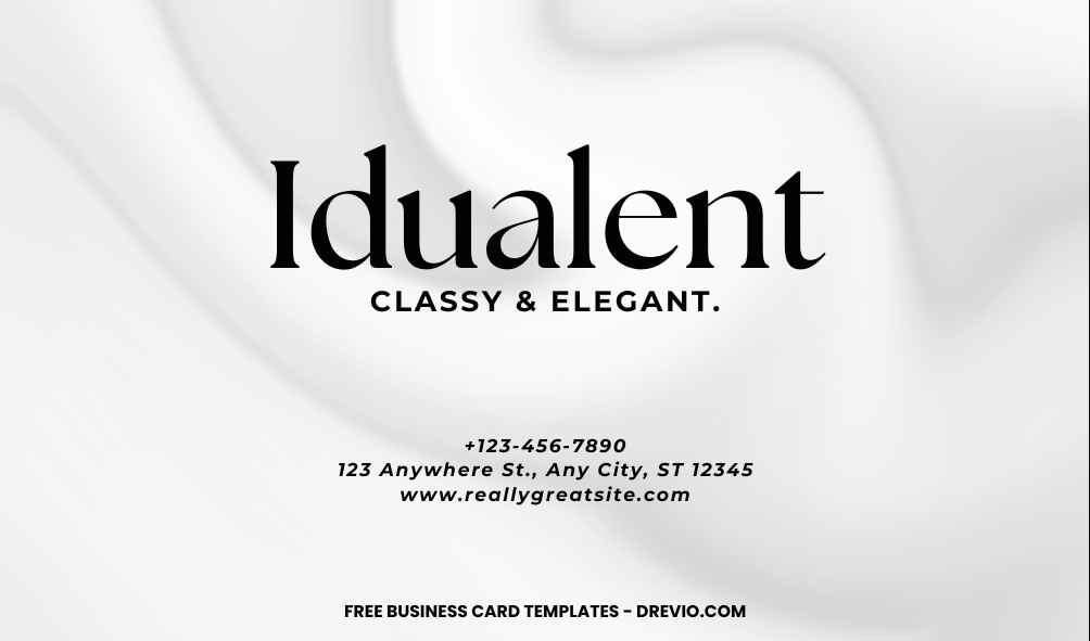 FREE Editable Elegant Black and White Business Card 