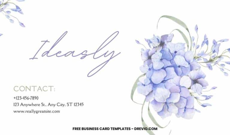 FREE Editable Elegant Floral Business Card