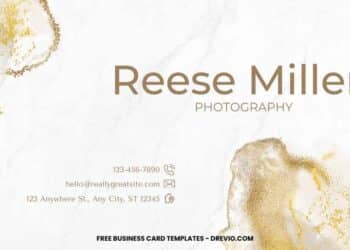 FREE Editable Elegant Marble Business Card