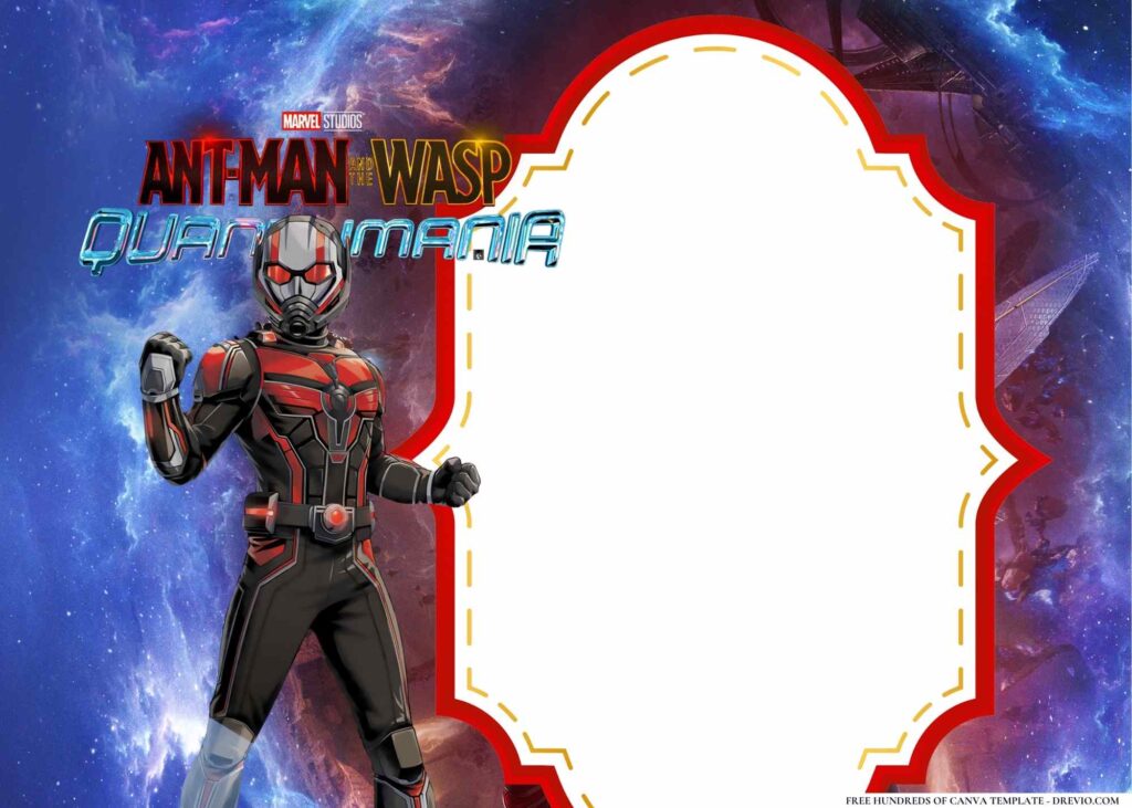 FREE Ant Man and the Wasp Quantumania Birthday Canva Templates 10