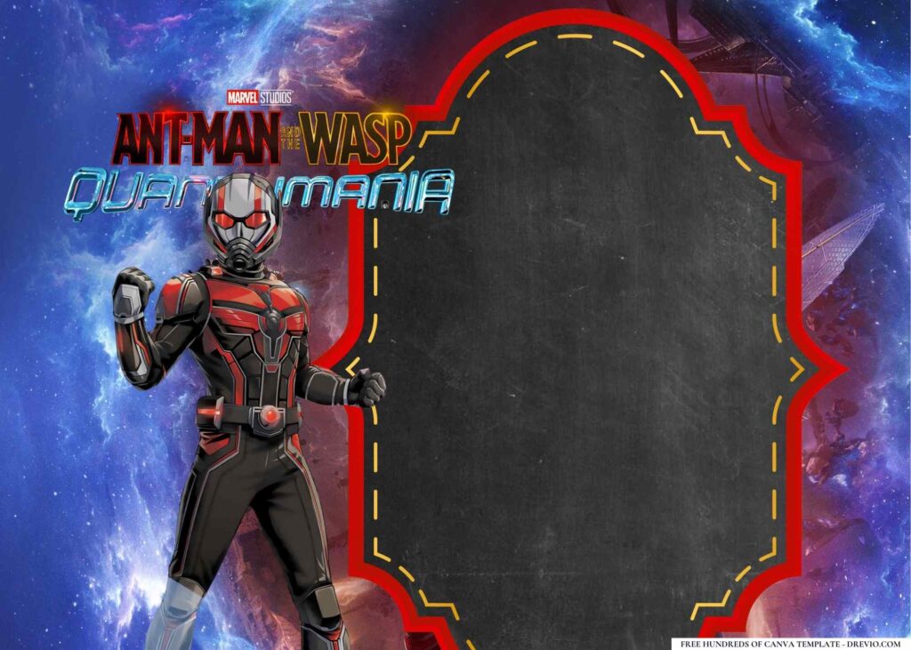 Marvel Antman & the Wasp Quantumania Birthday Invitation Templates