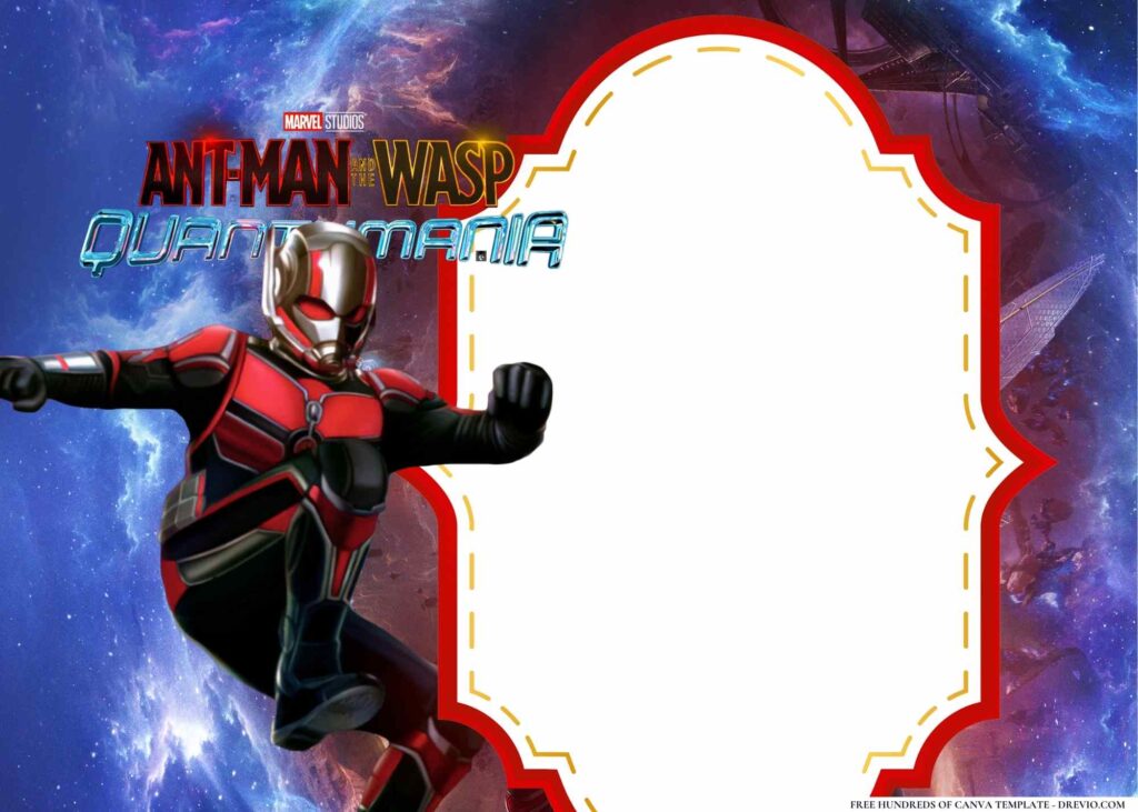 FREE Ant Man and the Wasp Quantumania Birthday Canva Templates 2