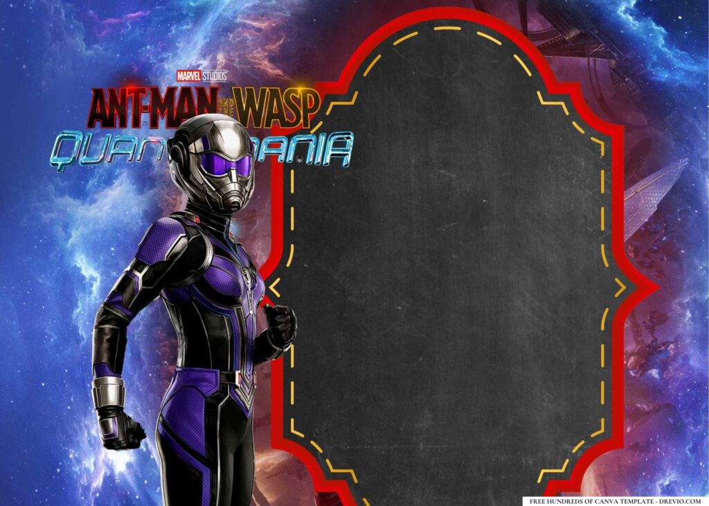 FREE Ant Man and the Wasp Quantumania Birthday Canva Templates 20