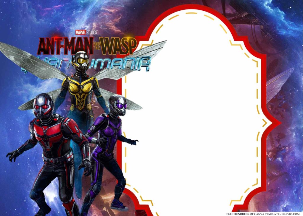 FREE Ant Man and the Wasp Quantumania Birthday Canva Templates 6