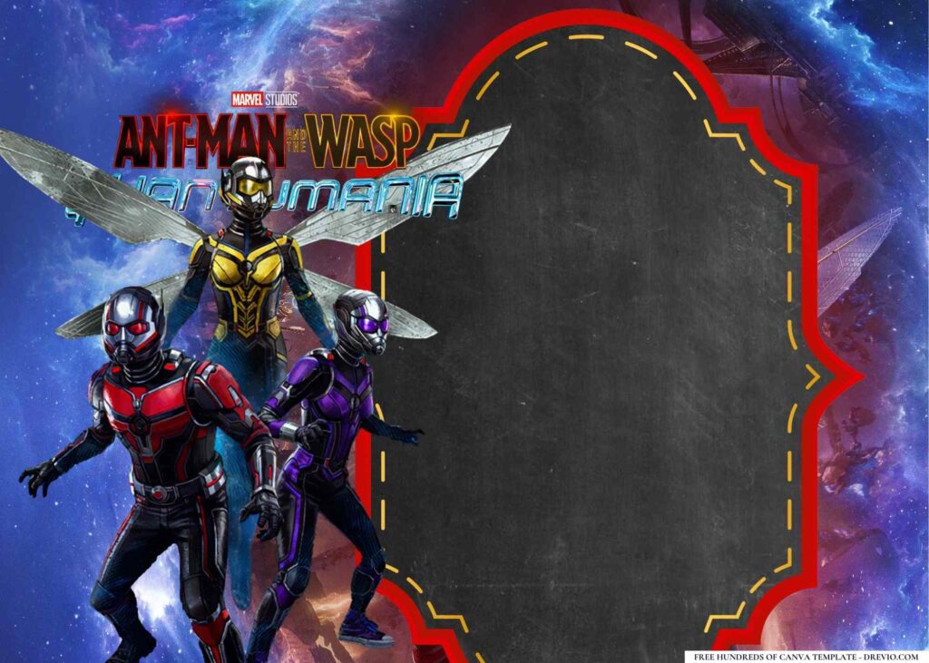 Antman & the Wasp Birthday Invitation Templates