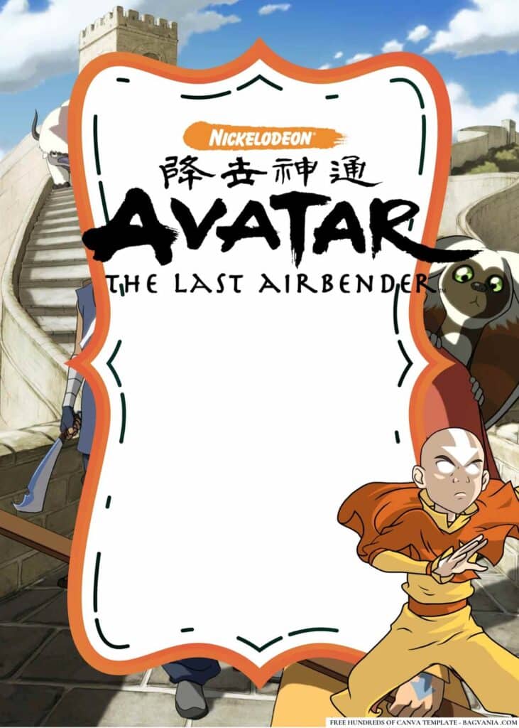 FREE Avatar the last airbender Baby Shower Canva Templates 10