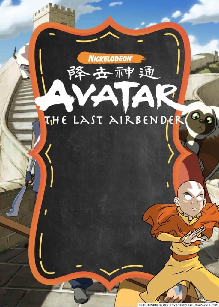FREE Avatar the last airbender Baby Shower Canva Templates 12