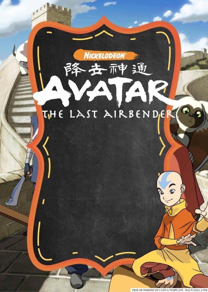 FREE Avatar the last airbender Baby Shower Canva Templates 16