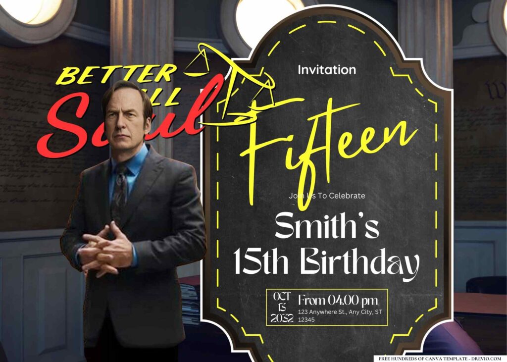 Better Call Saul Birthday Invitation