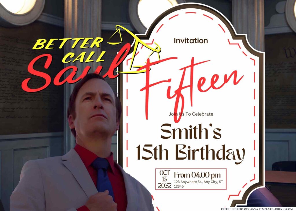 Better Call Saul Birthday Invitation