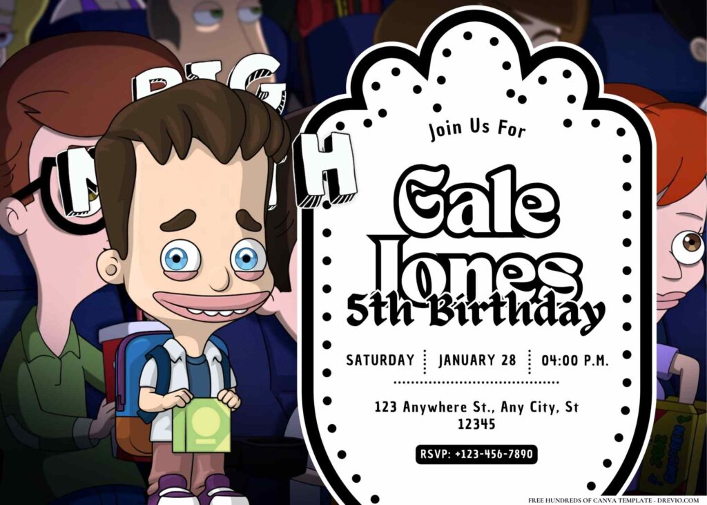 FREE Editable Big Mouth Birthday Invitation