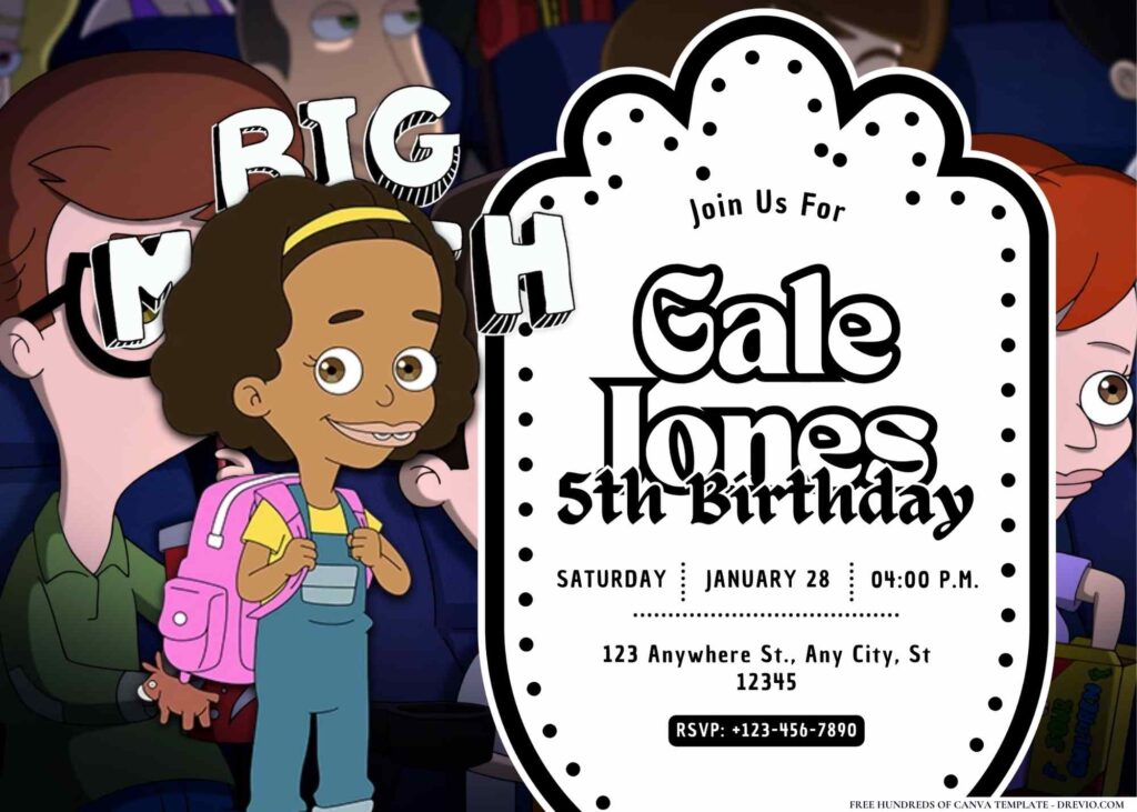 FREE Editable Big Mouth Birthday Invitation