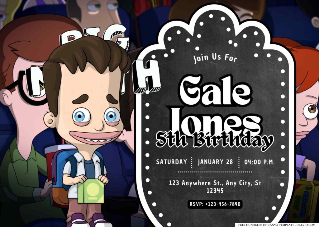 FREE Editable Big Mouth Birthday Invitation