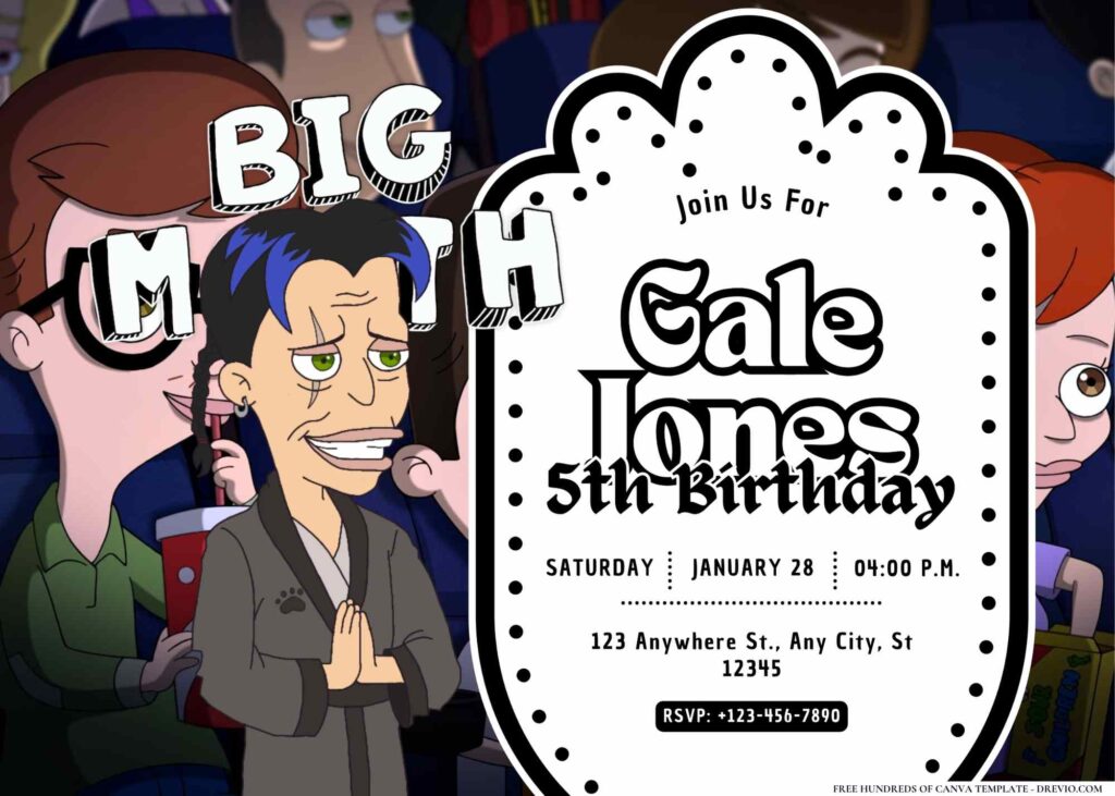 FREE Editable Big Mouth Birthday Invitation
