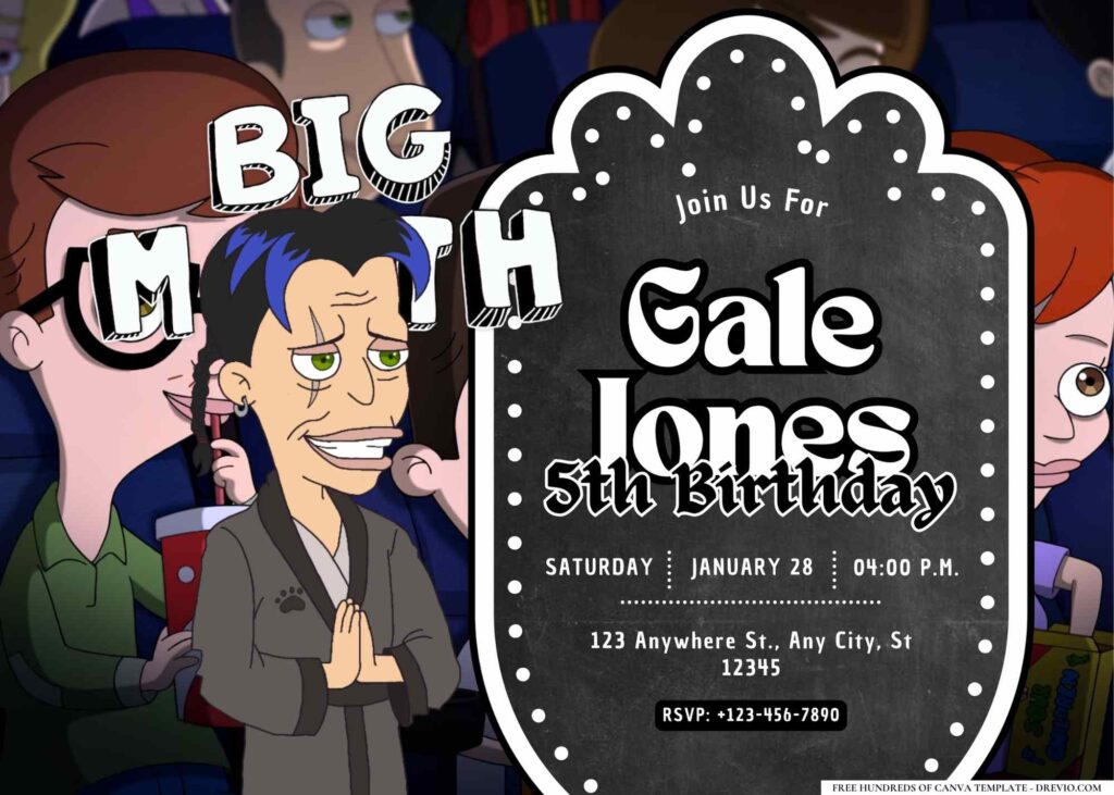 FREE Editable Big Mouth Birthday Invitation