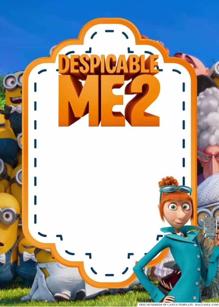 FREE Despicable Me 2 Baby Shower Canva Templates 10