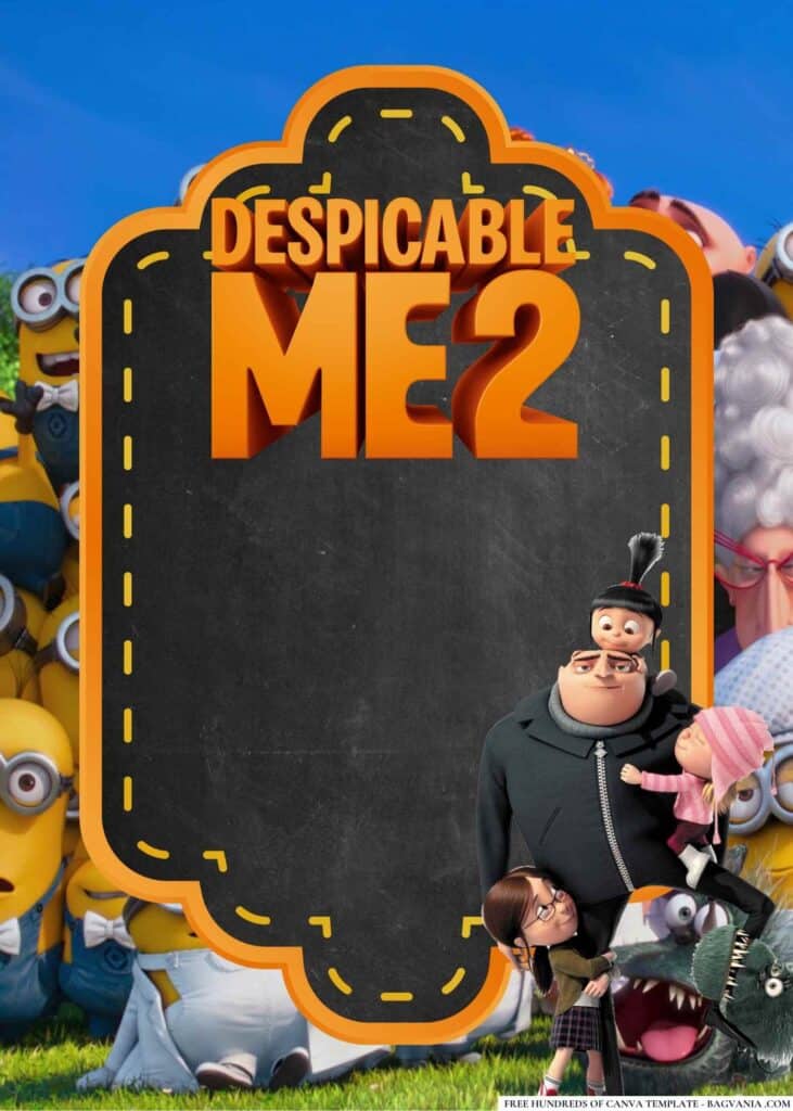 FREE Despicable Me 2 Baby Shower Canva Templates 16